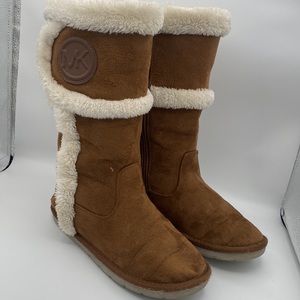 Micahel Kors Alina2 Kids Juniors Brown Boots Size 4